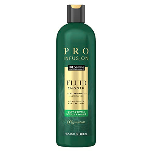 TRESemm? Cruelty-free Pro Infusion Fluid Smooth Conditioner For Silky & Supple Hair Infused With Natural Coconut Droplets + Plant-Based Salon Protein + Niacinamide 16.5oz