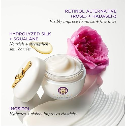 TATCHA The Silk Cream, Travel-Sized | Mini Line-Smoothing & Firming Moisturizer - Hydrate & Smooth Combo, Dry, & Aging Skin | 15 ml / 0.5 fl. oz.
