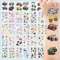 Fake Tattoos for Kids, 500+ Mixed Styles Temporary Tattoos Stickers for Girls and Boys, Monster Truck Unicorn Mermaid Marine Animals Flower Fairy Pirate Tattoos for Kids Birthday Party Supplies