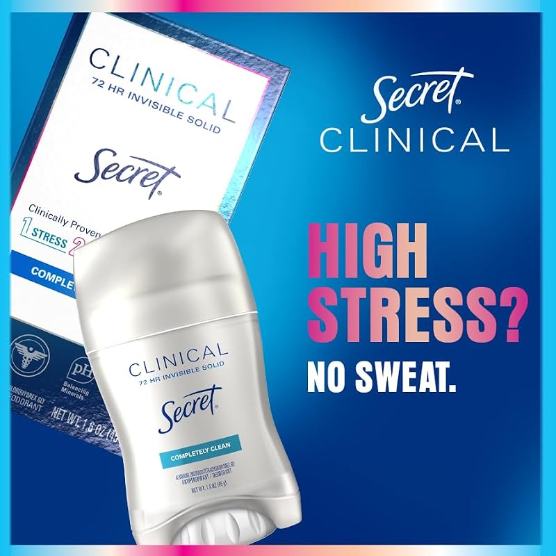 Secret Clinical Strength Antiperspirant Deodorant Bundle - Clear Gel + Dry Spray for Women, 2.6 oz & 3.8 oz