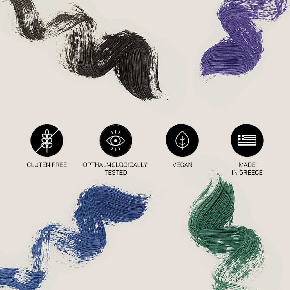 Radiant Professional Studio Perfect Mascara Volume and Length – Smudge-Proof, Cruelty Free, Lengthening Mascara with Silicone Brush & Natural Wax – Green (05), 0.30 oz