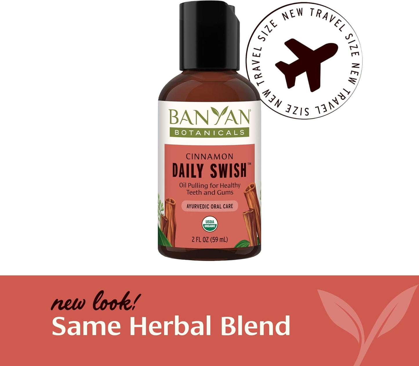Organic Cinnamon Pulling Oil – Ayurvedic Mouthwash with Coconut Oil for Fresh Breath – 8 oz Vegan