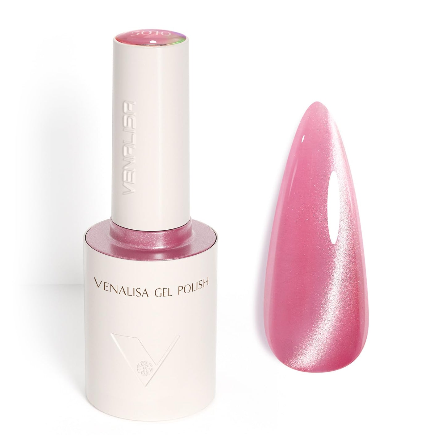 VENALISA Cat Eye Gel Nail Polish 1 Pcs 10ML Shimmer Pink Glitter Magnetic Gel Polish Soak Off Salon Manicure DIY at Home Nail Art For Girls Women