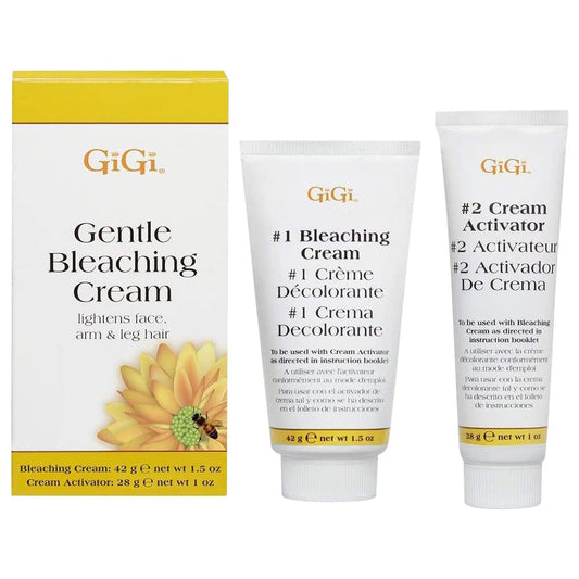 GiGi Gentle Bleaching Cream for Hair, Facial Hair & Body Hair, 1 oz – Safe Hair Bleach & Alternative to Waxing Kits and Hair Removal Cream – Lightens Dark Hair for Natural Look