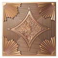 Waterproof 3D Drop Ceiling Tiles - Bronze, 24x24 in, Pack of 12 - Modern Ceiling Decor