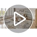 Grey & Gold 9x12 Area Rug - Abstract Washable Non-Slip Living Room Carpet