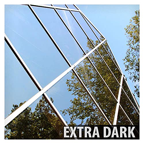 Privacy Window Film - Very Dark Silver Mirror Effect, 48in x 24ft - Daytime Privacy & Heat Rejection