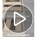 Treaton Full Size Wooden Bunkie Board 0.68-Inch Bed Slats 72x54 Beige - Standard / Full