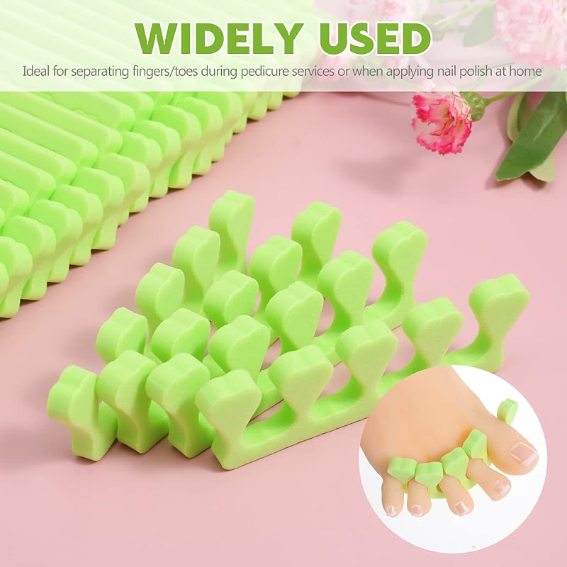 Toe Spacers 100 Pairs Foam Pedicure Separators for Nails Men Women