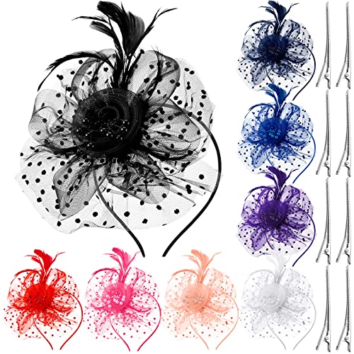Fascinator Hats for Women Tea Party & Church - Classic Color, 8 Pack