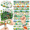 96 PCS Garbage Truck Party Favors Set ? 72 Pre-Cut Temporary Tattoos & 24 Slap Bracelets for Kids, Sanitation Truck Birthday Supplies, Recycle-Themed Classroom Rewards