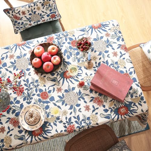 French Linen Tablecloth Rectangular 118x67 Inches Vintage Style Ivar A