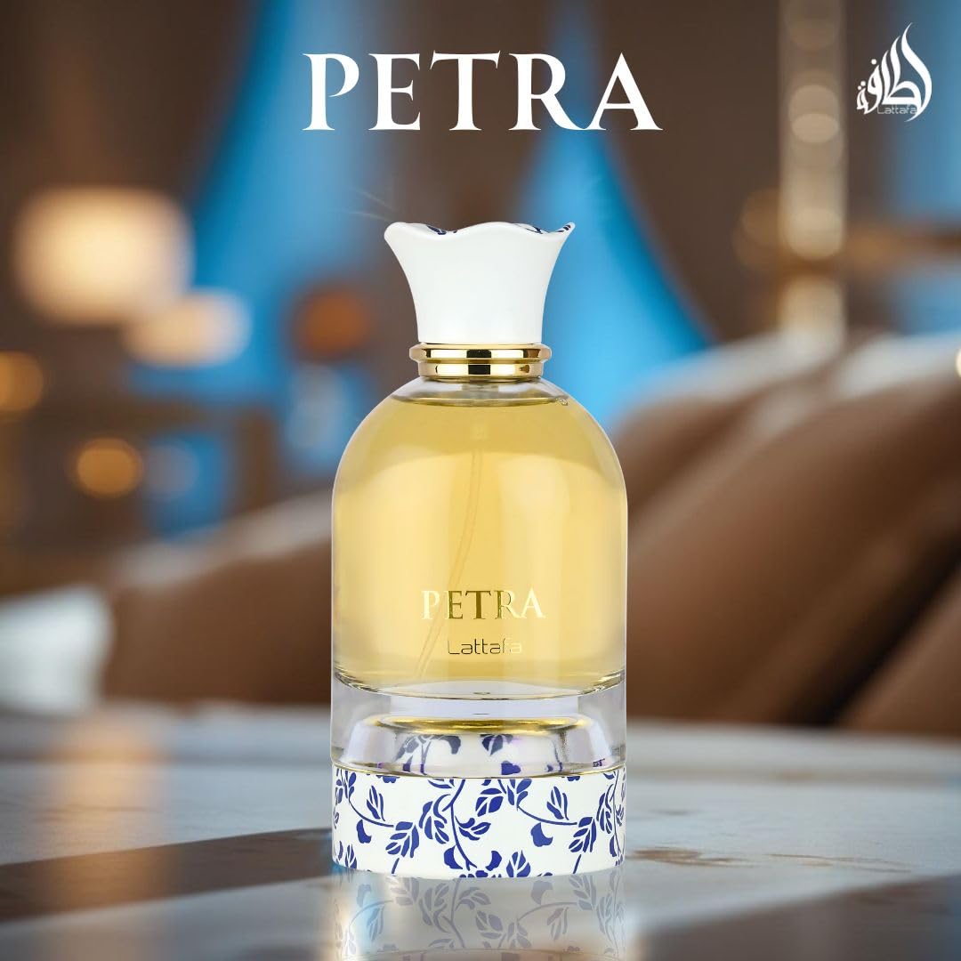 Lattafa Petra Eau de Parfum Spray for Women - 100ml (3.4 Oz) | Tropical, Floral, Fruity & Sweet Fragrance | Long-Lasting Luxury Perfume