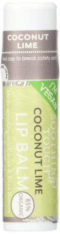 Soothing Touch Coconut Lime Lip Balm 0.25 oz - Pack of 12 (Variation: Coconut Lime+1 Count)