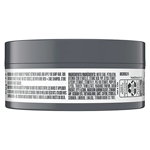 DOVE MEN + CARE Styling Aid 3 count Sculpting Hair Paste Hair Product for a Medium Hold Hair Styling for a Textured Look With A Matte Finish 1.75 oz