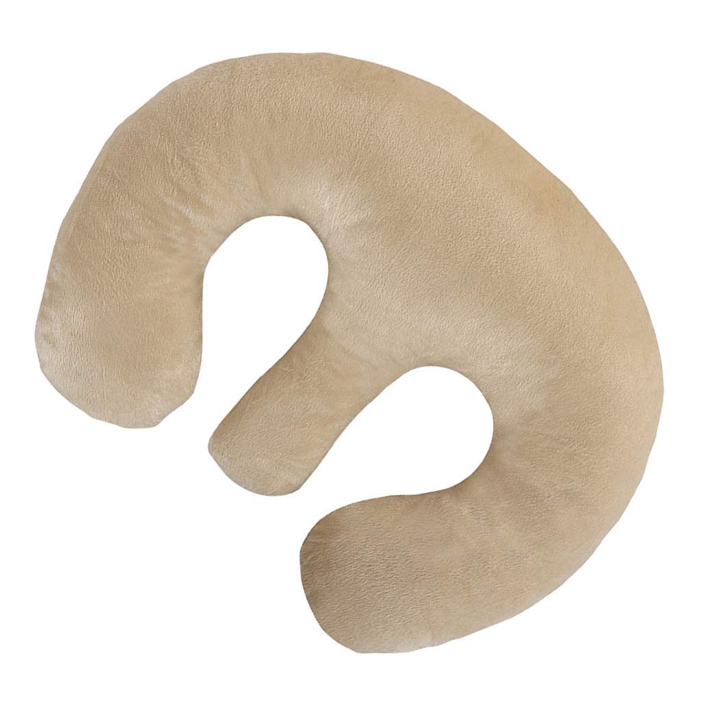 Beauty Salon Breast Pillow Feminine Bolster Breast Pillow for Massage Table, Massage Face Cradle Rest Pillow for SPA Salon, Soft Cotton Fabric - Beige