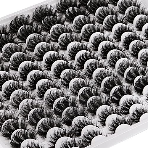 6 Style False Eyelash Set - 48 Pairs Dramatic Wispy Mink Fake Lashes Bulk