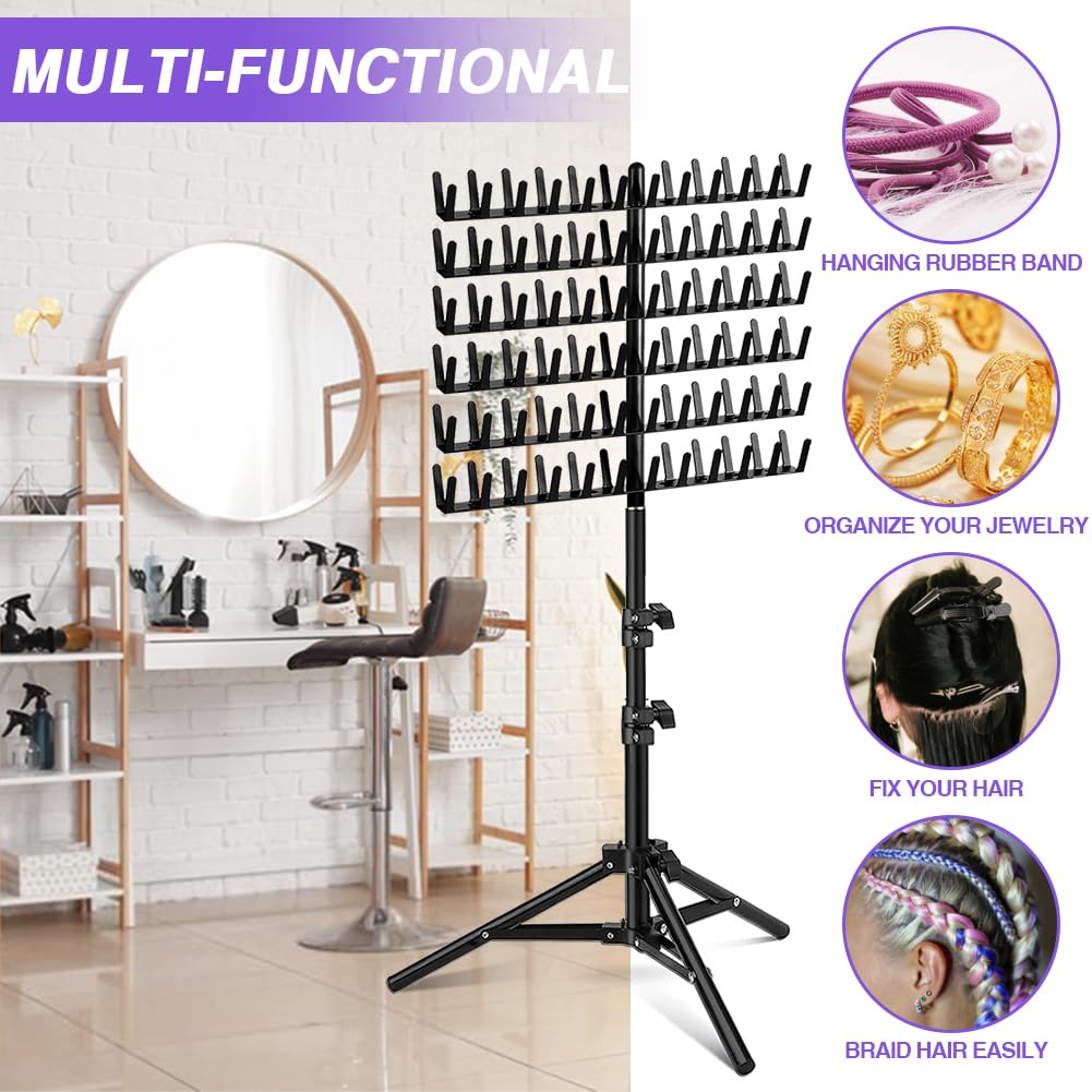 Height Adjustable Braiding Hair Rack,