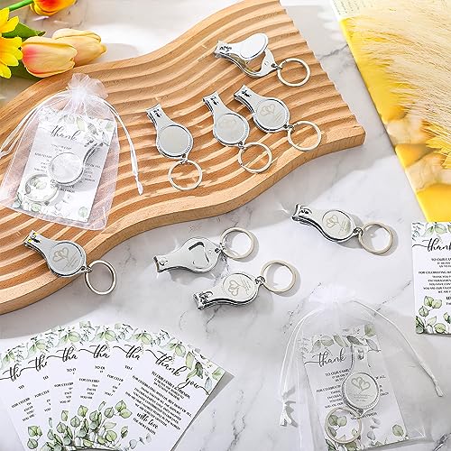 Fulmoon 150 Sets Wedding Multi-Function Bottle Opener Nail Clipper Gift Set