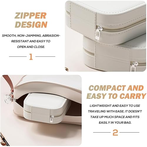 Travel Makeup Case with Lighted Mirror, Partitionable Cosmetic Bag, Professional Cosmetic Artist Organizer (white)