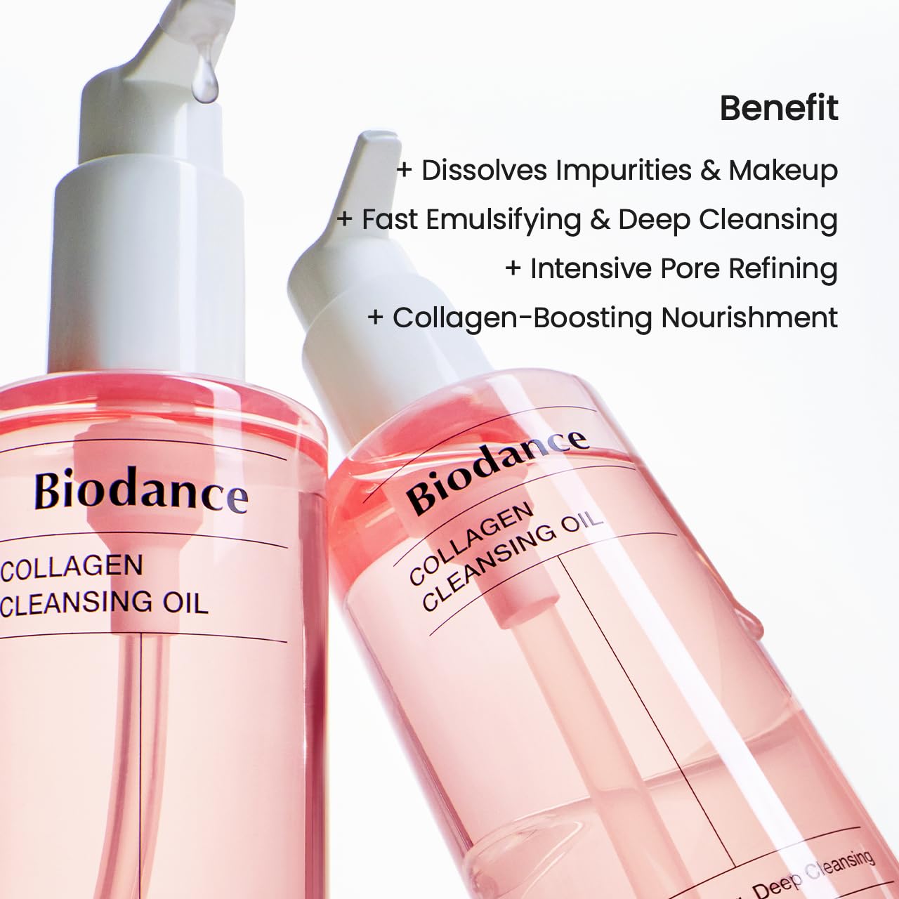 BIODANCE Collagen Cleansing Oil, Facial Oil Cleanser, Gentle Makeup Remover without Clogging Pores, Removes Bleackhed and Whitehead for Sensitive Skin, Oily Skin, 6.76 fl. oz. (200 ml)