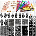 315Pcs Temporary Tattoo Stencil Kit with 9 Colors Tattoo Cones - PllusJoys, 9-Color Set