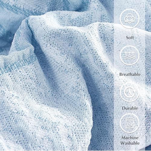 Light Blue Queen Comforter Set with Bow Tufted Design, 7 Pieces - Girls Bedding