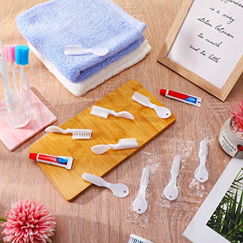 100 Pcs Mini Thumbprint Handle Toothbrushes - Individually Packaged Bulk Set (Variation of THIS listing 100)