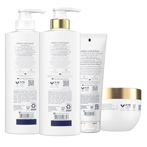 Amino Curl Repair Shampoo & Mask Pack for Curly & Coily Hair - Hydrating & Strengthening