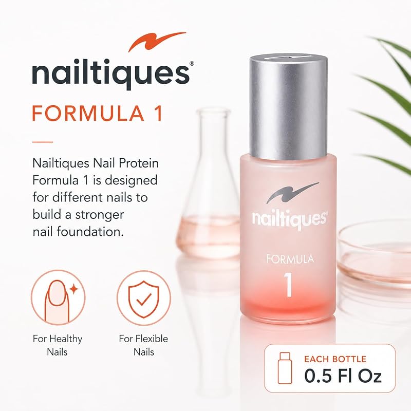Nailtiques Formula 1 Nail Protein 0.5 oz, 2-Pack (Variation: 0.25 oz Pack of 2)