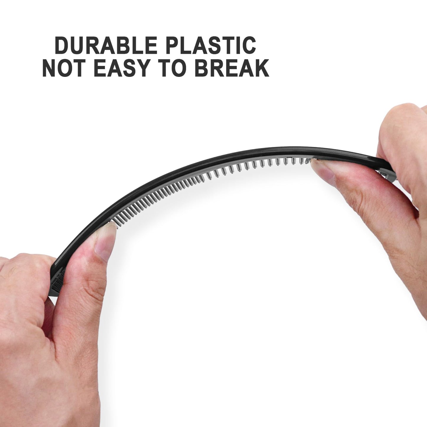 Gisdo 100pcs Plastic Black Combs in Bulk, Individually Wrapped, Double Tooth Hair Pocket Comb, for Homeless, Charity, Hotel, Travel, Airbnb, Nursing Home, Shelter, Church Activities (100, Black)