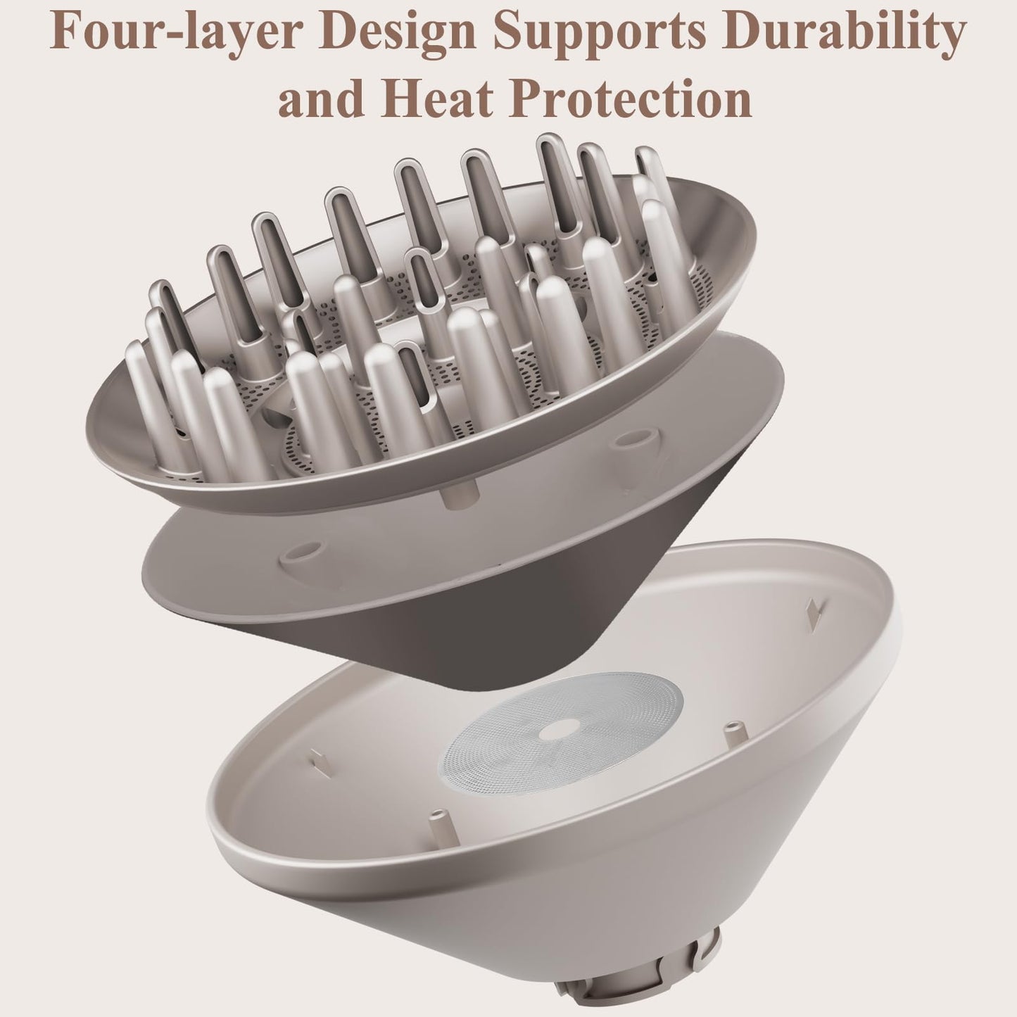 Chivixe Large Diffuser Attachment Compatible with Shark FlexStyle, Upgraded Bigger Diffuser Nozzle for Dryer Faster and Define Wavy, Curly, Coily Hair