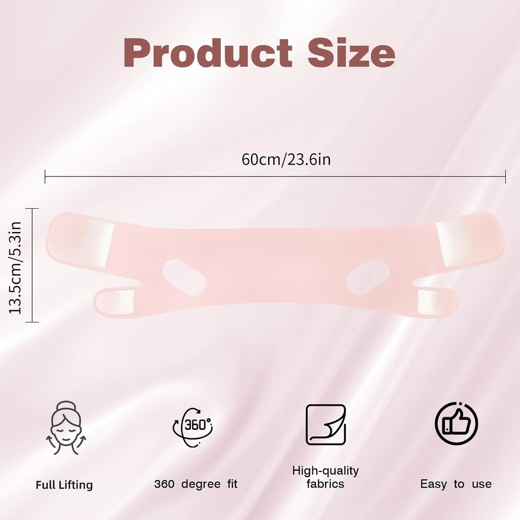 Chin Strap for Sleeping,Adjustable Chin Strap,Jaw Strap,Jawline Shaper,V Line Lifting Mask,Black,M