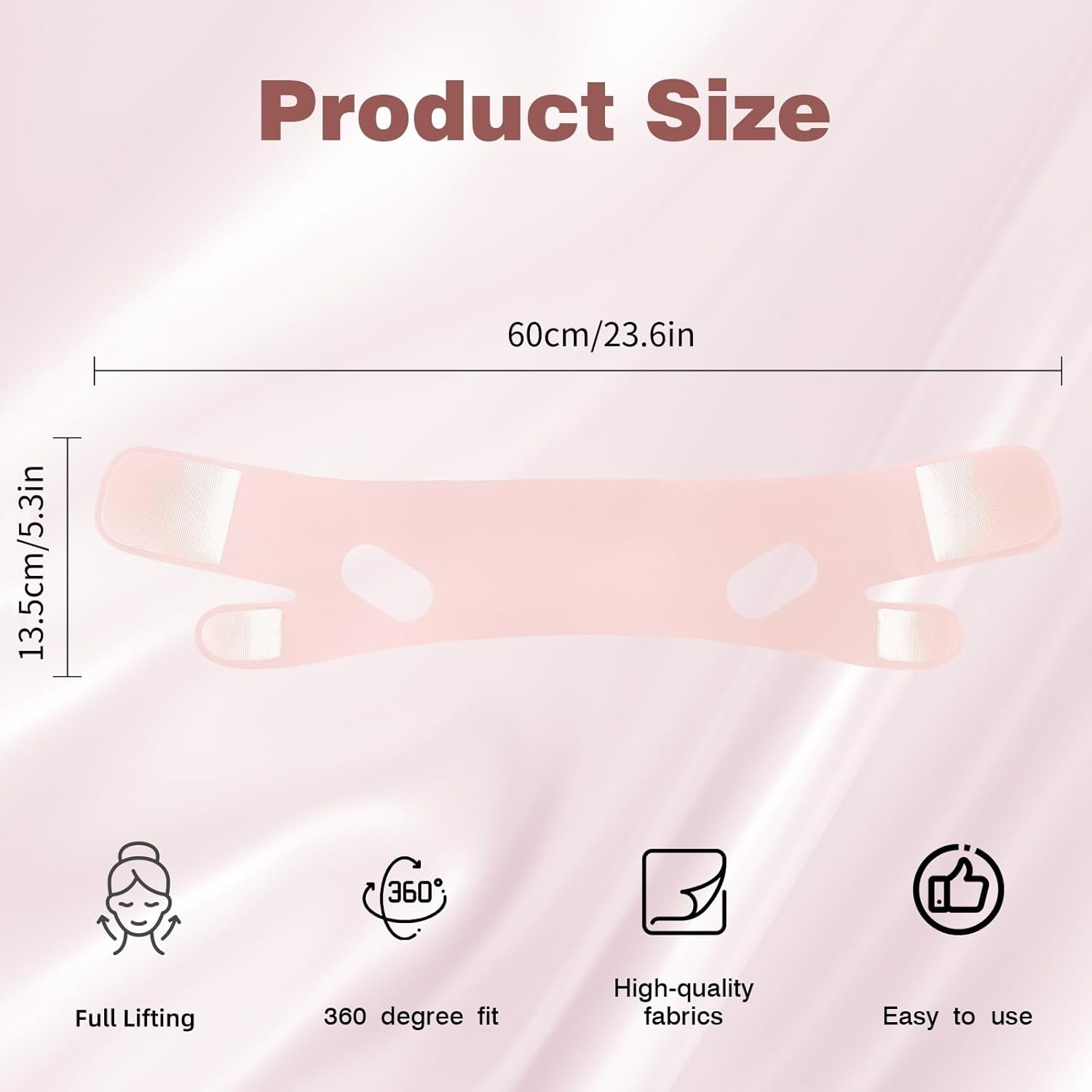 Chin Strap for Sleeping,Adjustable Chin Strap,Jaw Strap,Jawline Shaper,V Line Lifting Mask,Black,M