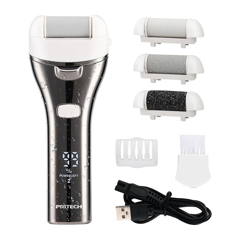Rechargeable Electric Foot Callus Remover for Cracked Heels – 3 Speeds, Waterproof