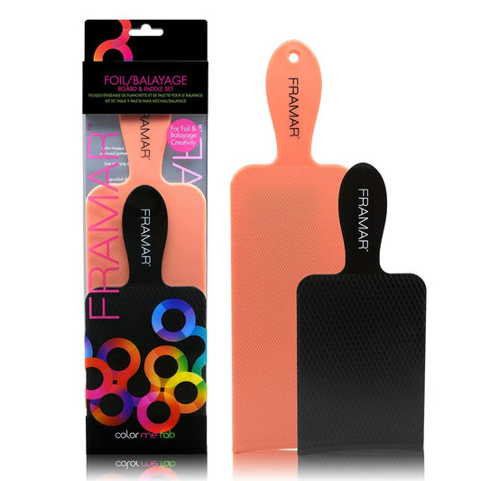 FRAMAR Balayage Board and Paddle Set - Long and Short Foil Board For Highlights, Highlighting Board, Balayage Hair Dye Kit, Hair Salon Supplies, For Enhanced Precision - 2 Pack