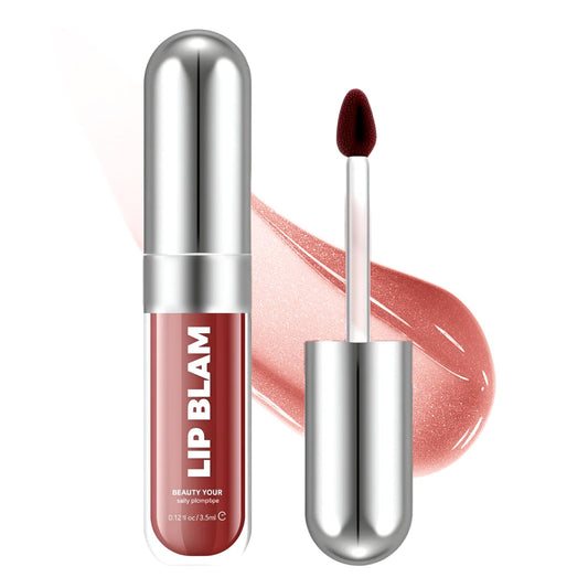 Seivble Lip Glaze Elixir Gloss, 2025 New Nourishing and Hydrating Lipgloss, Moisturizing Plumping Lip Gloss Lip Oil with High-shine Finish, Bunny Tongue, Non-Sticky (04# Black Cherry)