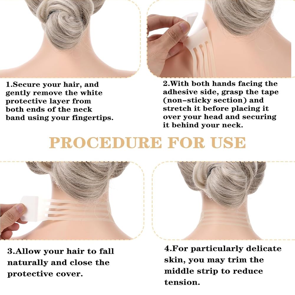 Neck Tapes for Lifting Sagging Skin, Neck Lifting Tape Invisible Face Lift Tape, Faces Necks Liftings Tapes, Instant Necks and Face Lift Strap Patch Tightening (A-3Set60PCS)