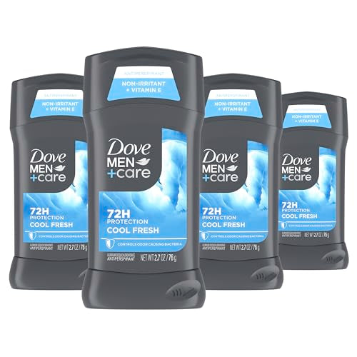 Dove Men+Care Cool Fresh Antiperspirant Deodorant Stick 4 Pack, 2.7 oz each, 72H Protection