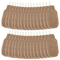 30 Pcs Exfoliating Shower Gloves Stretchable Jute Bath Mitts with Hanging Loop Body Scrubber Exfoliator Loofah Washcloth Deep Clean Dead Skin for Spa Massage Skin Shower Hotel Use(Brown)