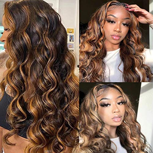 Ombre Brown Highlight Body Wave Human Hair Weave 8 Inch - Brazilian Remy Hair Extension
