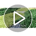 3x5 Feet 3D Moss Rug with Oval Lake Variation, Non-Slip Shag Carpet Indoor Green