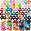 Multicolor Satin Hair Scrunchies Bulk Ponytail Holders - 200 Pieces