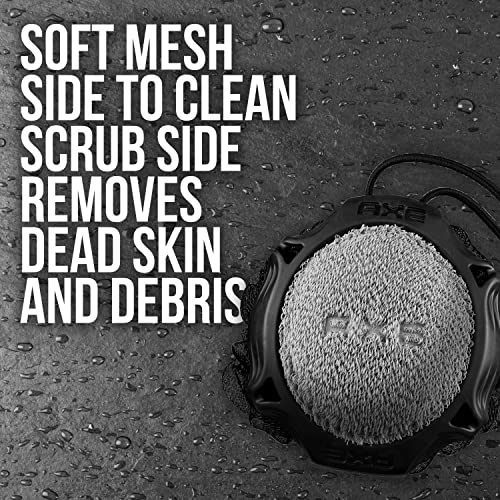 Axe Dual-Sided Shower Tool Skin Cleanser & Exfoliator for Smoother Skin