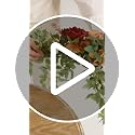 Ling's Moment 2-Pack Black Floral Wedding Arch Garlands - Handmade Silk Flowers