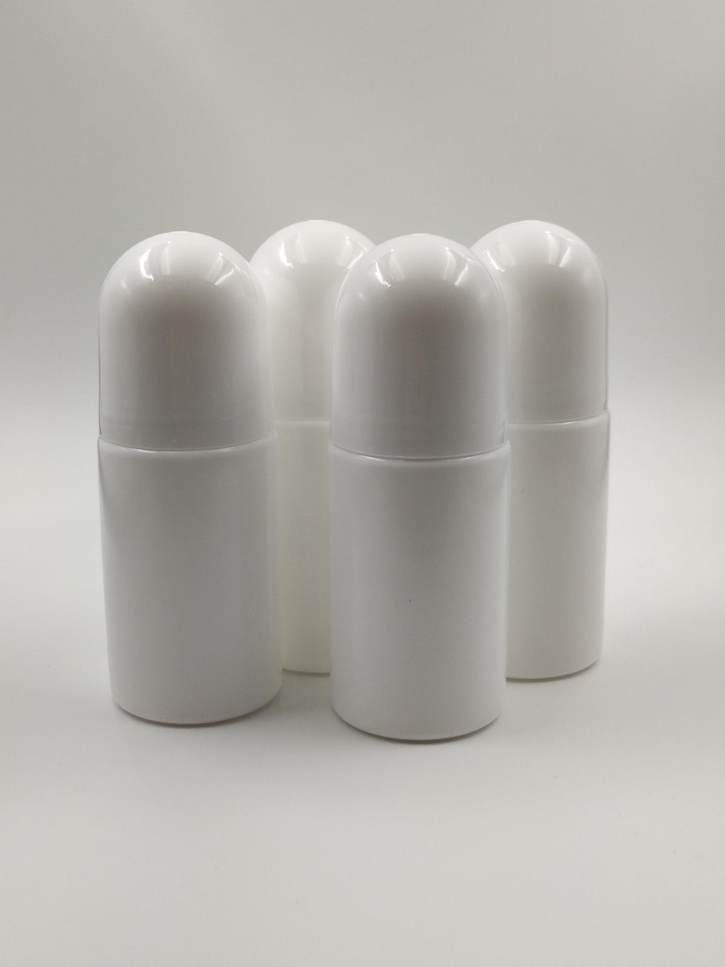 ZQDZYIE 4Packs 30mL/50mL Empty Roll-on Bottle Plastic with Removable Cap for Easy Refills for Homemade Deodorants Essential Oil Blends (50mL)