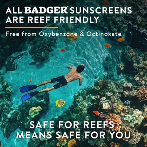 Badger SPF 50 Daily Mineral Sunscreen with Zinc Oxide, 85% Organic, Lightweight & Easy to Apply, No White Cast, Moisturizing, Reef Safe, Vegan, Unscented, 4 fl oz, 2 Pack