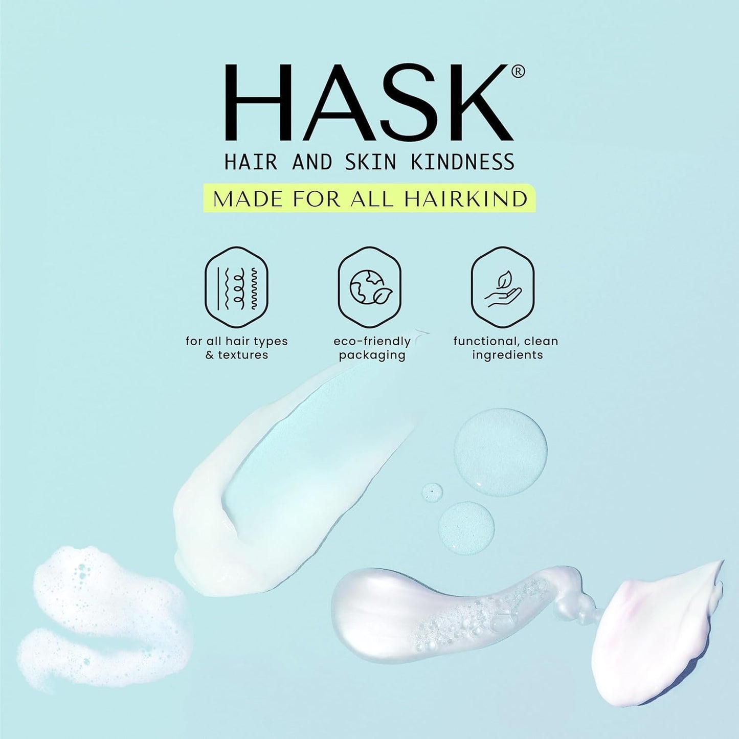 HASK CURL CARE 5-in-1 Leave In Conditioner Duo (6oz-Qty 2) & Deep Conditioner Packette, vegan formula, cruelty free, color safe, gluten-free, sulfate-free, paraben-free