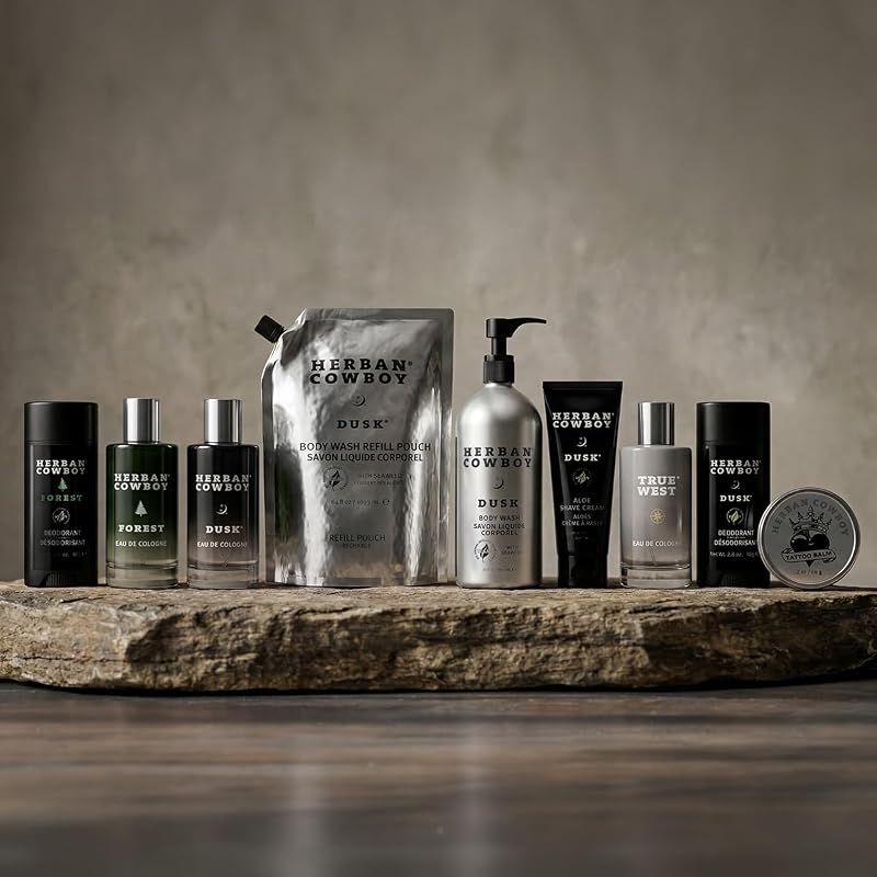 Herban Cowboy Men's Cologne Set - Long Lasting Fragrance, Trio