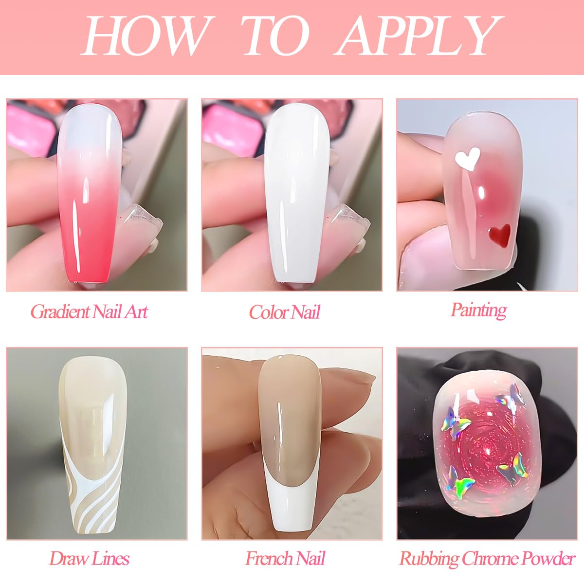 SUTOZMIWE Ombre Gel Nail Polish Kit, 9 Colors Gradient Painting Gel Polish with 8Pcs Nail Sponges for Ombre Nails Aura Nails French Manicure Soak Off UV Pastel Nail Art Varnishes Set DIY Nail Design